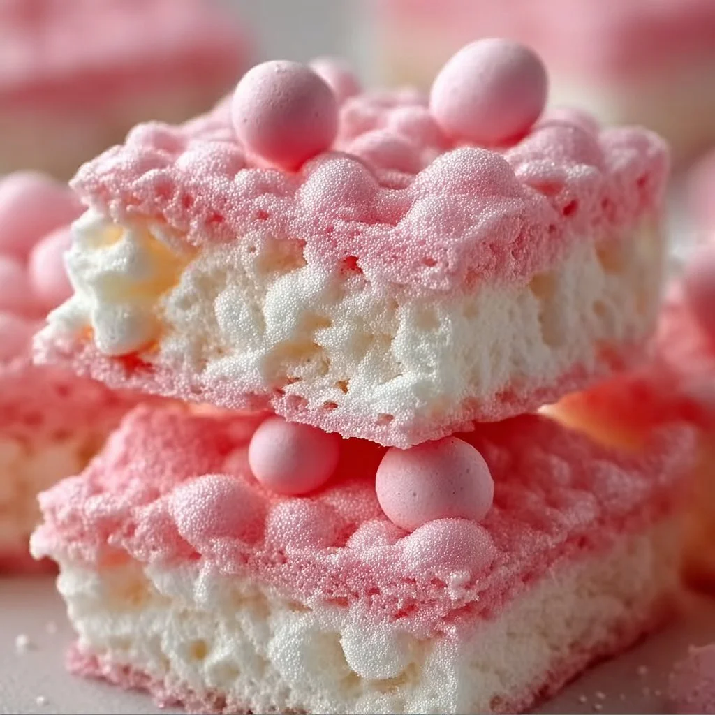 Delicious Bubblegum Cloud Slices showcasing vibrant colors and fluffy textures.