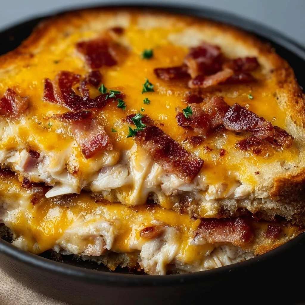 Cheddar and Bacon Turkey Melt on Sourdough