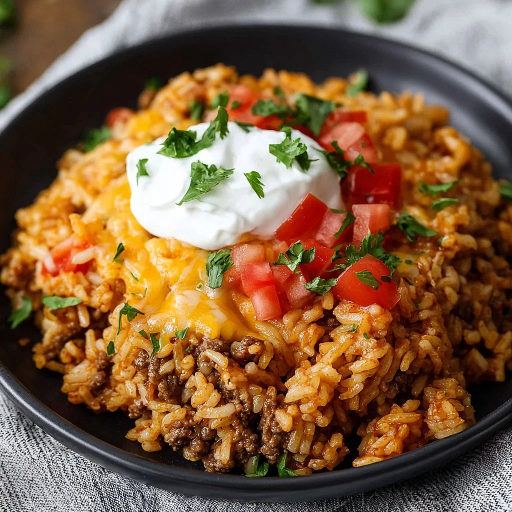 Cheesy Taco Rice Recipe