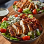 Delicious Chicken Bacon Ranch Keto Bowl with fresh ingredients and toppings