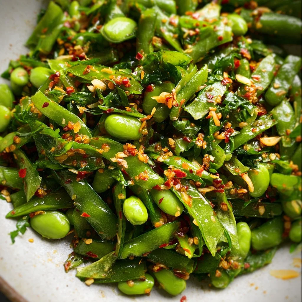 Chili Crisp Snap Pea Salad