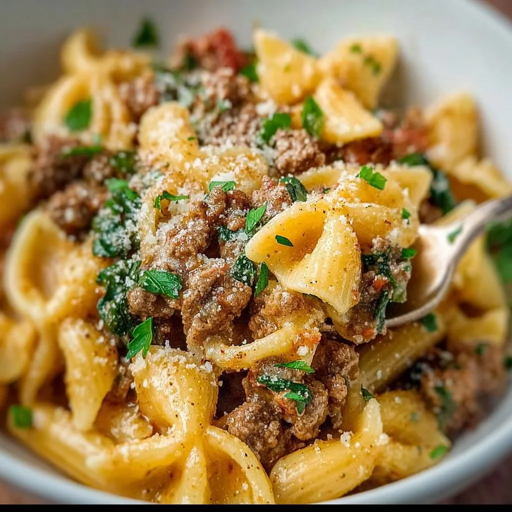 Comforting Crockpot Ground Beef Pasta
