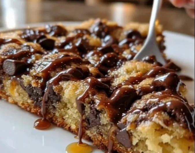 Cottage Cheese Chocolate Chip Cookie Skillet