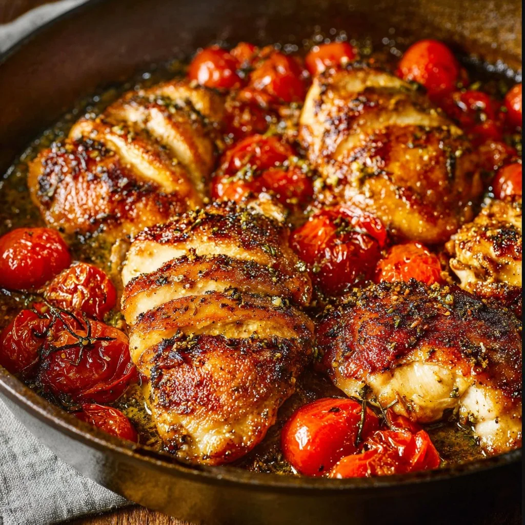 Creamy pesto chicken dish served with vegetables