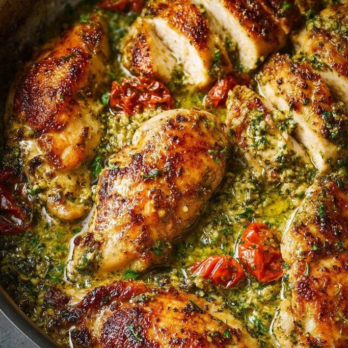 Creamy Pesto Chicken Dinner