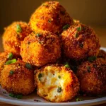 Crispy cheese balls served as a delicious appetizer