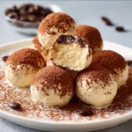 Delicious homemade tiramisu truffles with creamy layers and cocoa powder