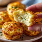 Fluffy cottage cheese egg muffins baked in a muffin tin for a nutritious snack