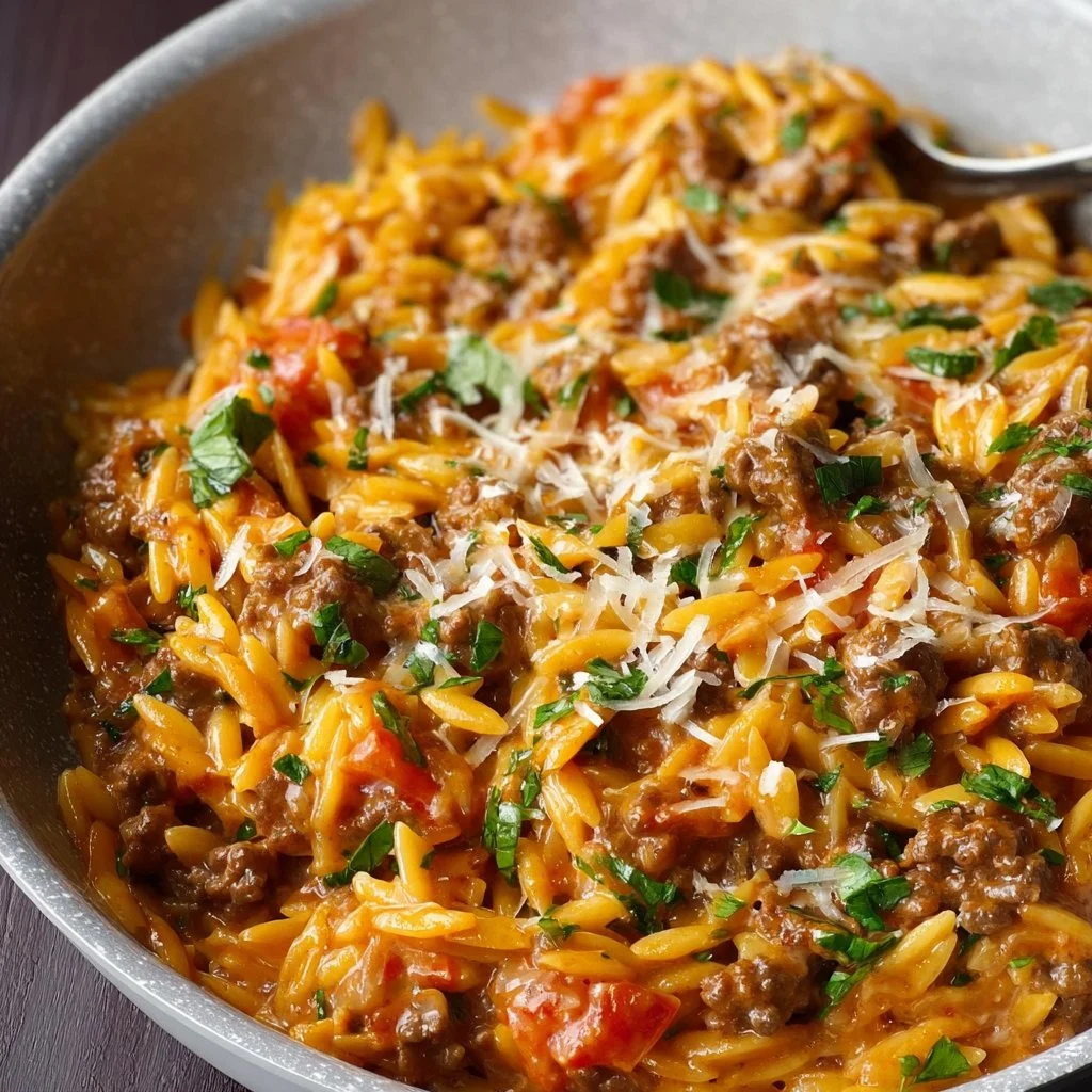 Ground Beef Orzo