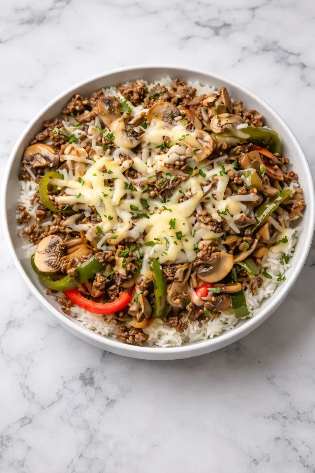 Ground Beef Philly Cheesesteak Meal Prep