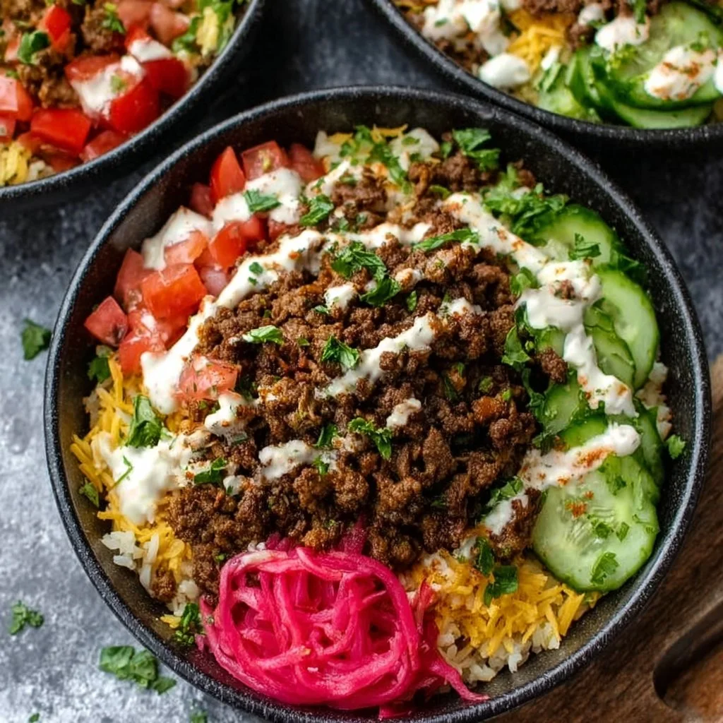 Ground Beef Shawarma Bowls