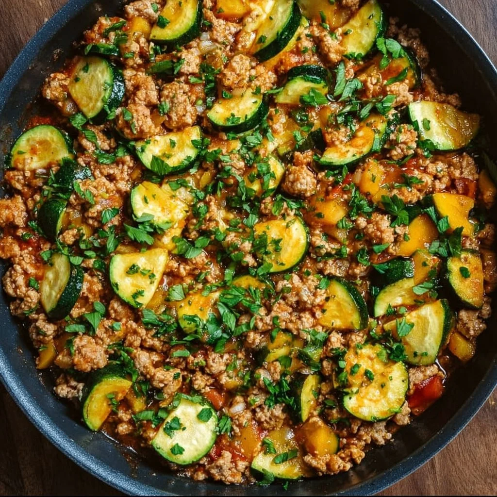 Ground Turkey and Zucchini Skillet