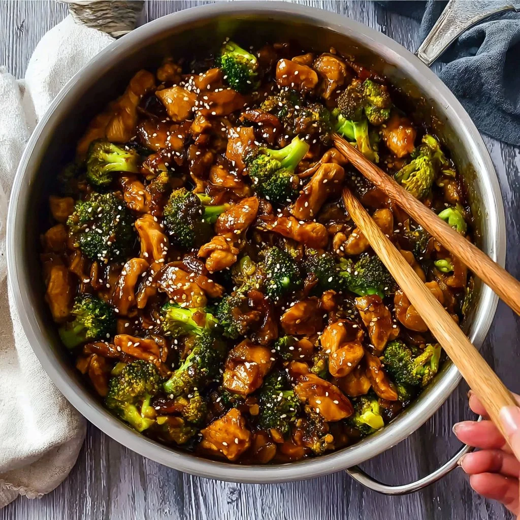 Healthy Chicken and Broccoli dish served in a Chinese takeout style