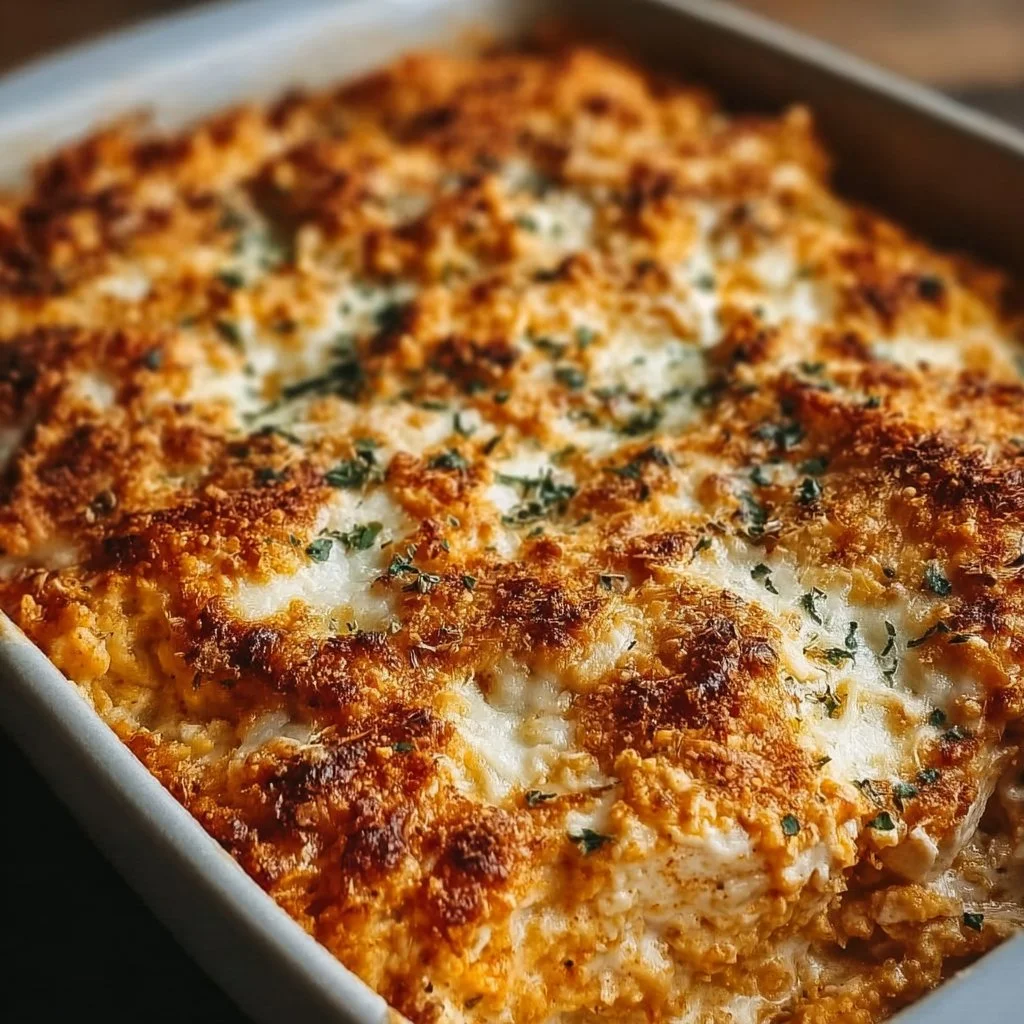 High Protein Chicken Parmesan Casserole