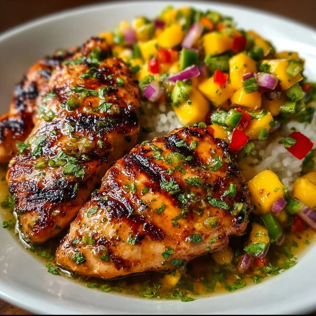 Honey Lime Chicken with Mango Salsa