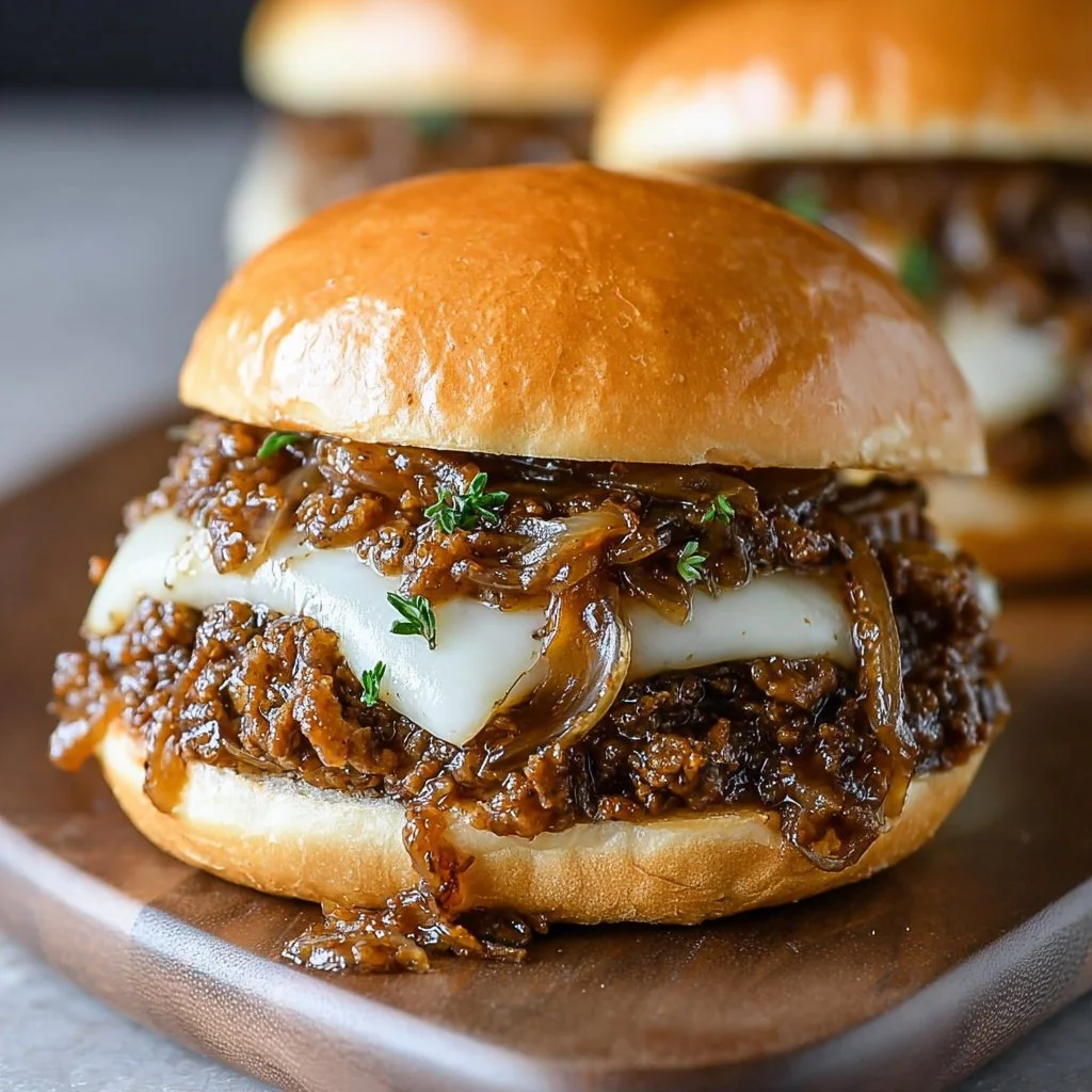 Irresistible French Onion Beef Sloppy Joes