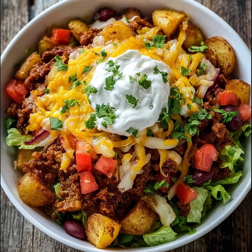 Loaded Potato Taco Bowl
