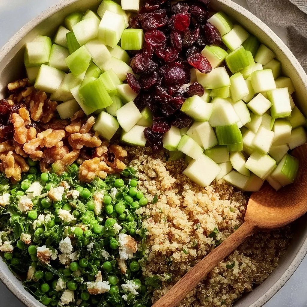 Colorful salads without lettuce featuring fresh vegetables and grains.