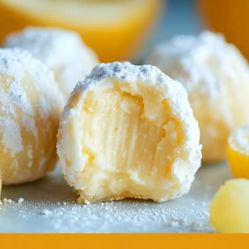 Delicious 3 Ingredient Lemon Truffles ready to enjoy