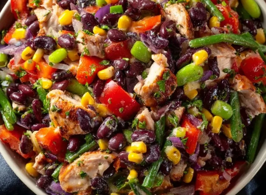 BBQ Chicken Dense Bean Salad
