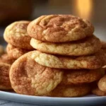 Delicious homemade snickerdoodle cookies on a plate