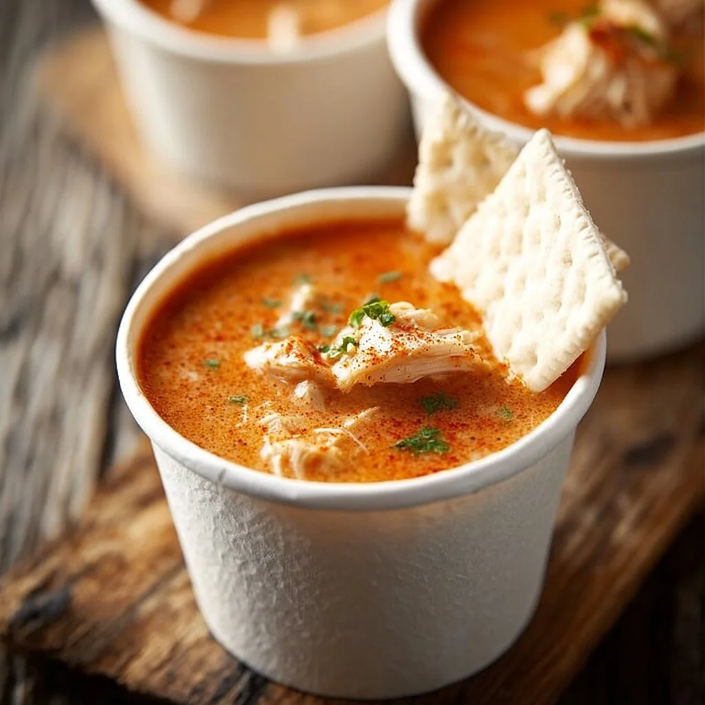 Bubba's delicious crab stew served in a bowl garnished with herbs and lemon.