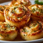 Cheese Flower Pinwheels arranged on a plate, ideal for parties and snacks.
