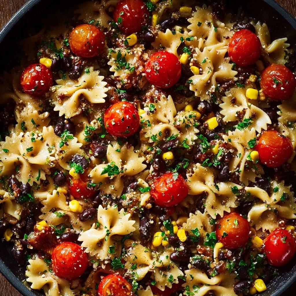 Creamy cowboy pasta salad in a bowl, perfect for potlucks and gatherings.