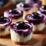 Delicious blueberry swirl yogurt bites snack