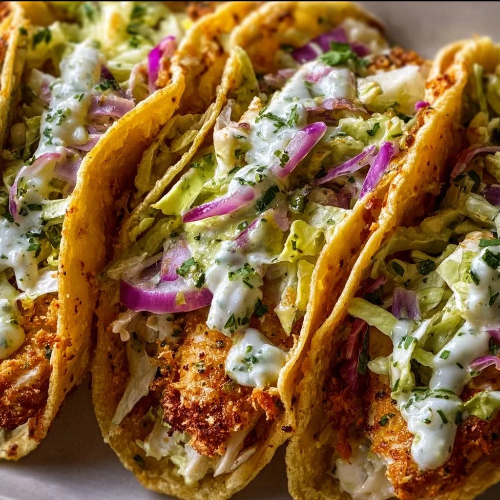Dill Pickle Ranch Smash Chicken Tacos