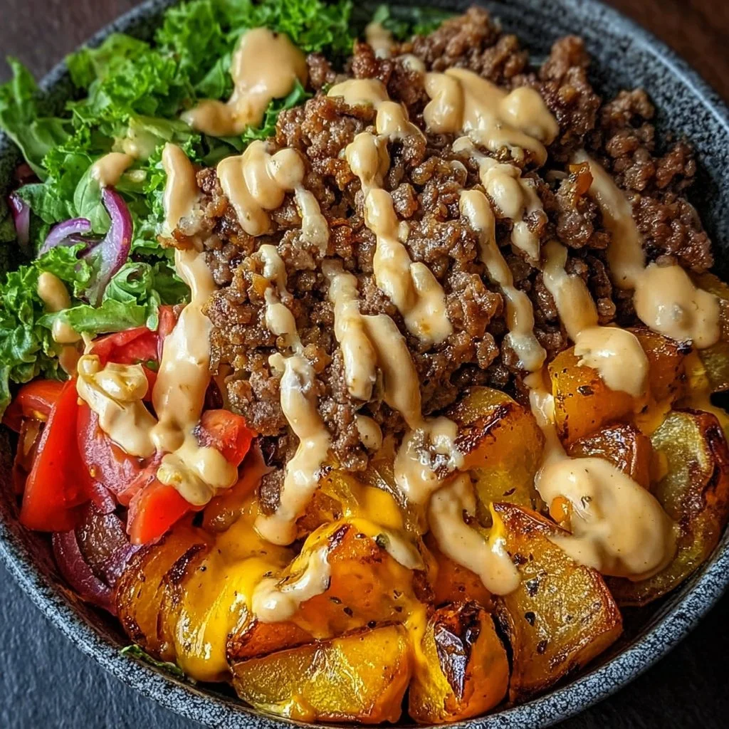 Easy Savory Smash Burger Bowl Recipe