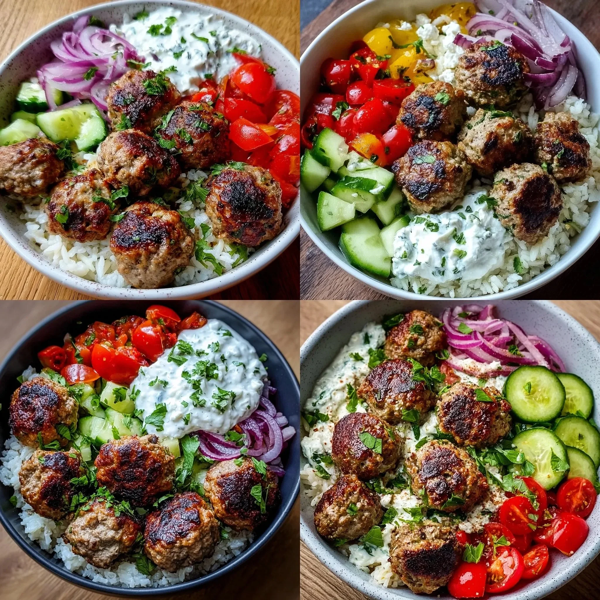 Greek Meatball Bowl