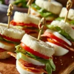 Hard boiled egg BLT bites with bacon, lettuce, and tomato on a platter