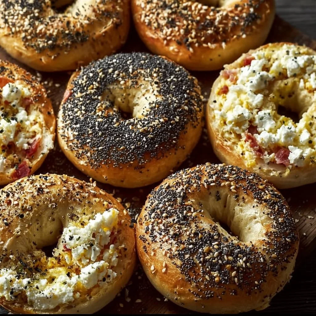 High Protein Breakfast Bagels