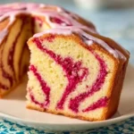 Delicious homemade Marble Cake with chocolate and vanilla swirls
