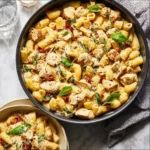 Delicious Marry Me Chicken Pasta with creamy sauce and herbs