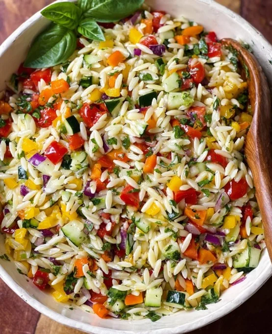 Rainbow Orzo Salad