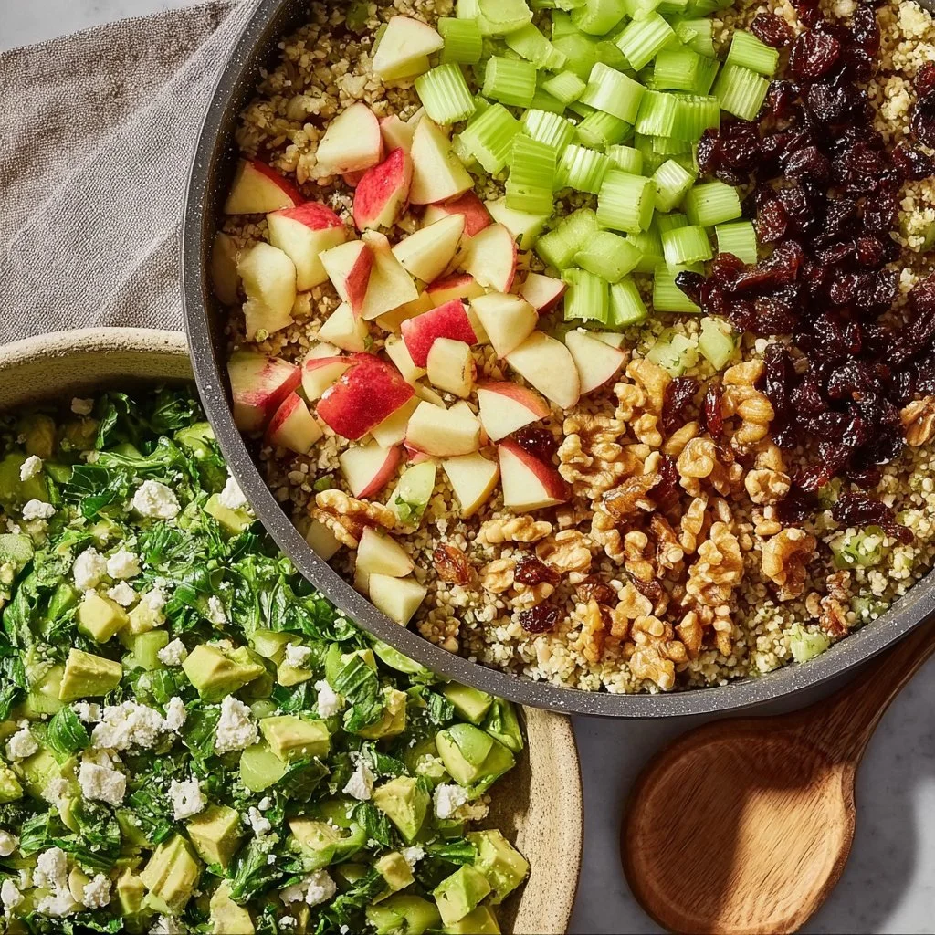 Colorful salads without lettuce featuring various vegetables and toppings