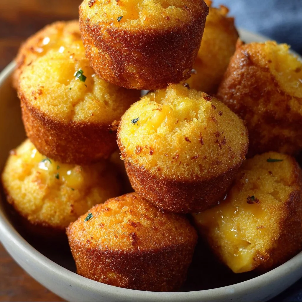 Southern-Style Honey Butter Cornbread Poppers