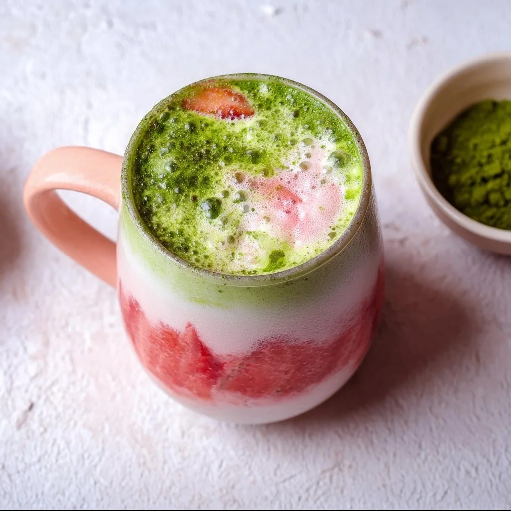 Strawberry Matcha Latte
