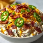 Ultimate Jalapeno Popper Chicken Salad with spices and toppings