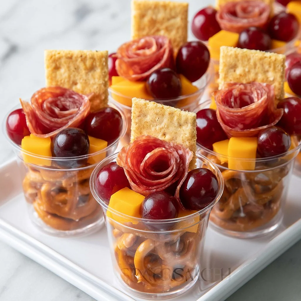 A platter of easy appetizers for parties and gatherings