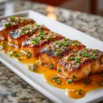 Delicious Bang Bang Salmon dish served with a vibrant sauce and fresh garnishes.