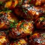 Delicious Cajun Garlic Chicken Wings garnished with herbs and spices
