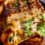 Delicious Chicken Avocado Melt Sandwich with juicy chicken and creamy avocado