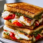 Delicious Chicken Pesto Sandwich with fresh ingredients and vibrant colors