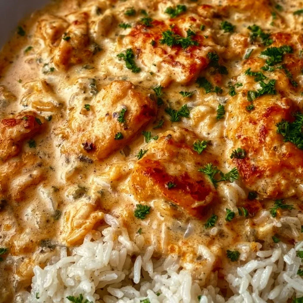 Creamy Smothered Chicken and Rice
