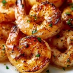 Crispy garlic butter shrimp cooked in an air fryer for a delightful seafood dish