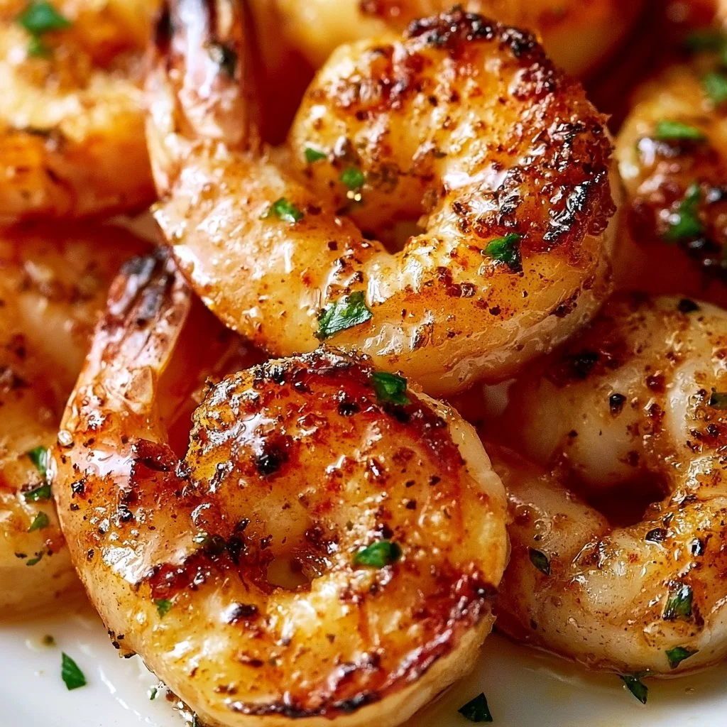 Crispy garlic butter shrimp cooked in an air fryer for a delightful seafood dish