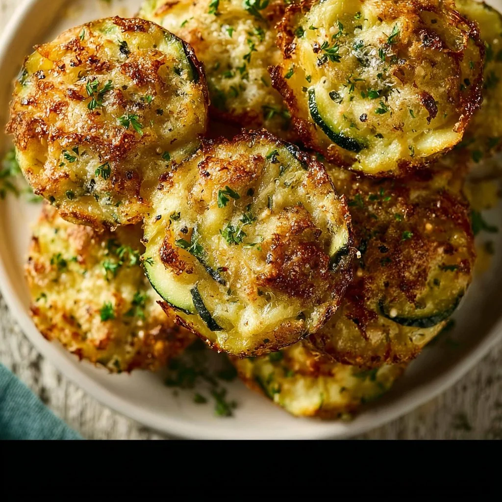 Crispy Parmesan Zucchini Potato Muffins